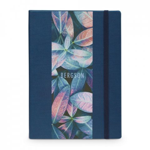 BERGSON. Caderno capa dura em cart&atilde;o e em PU t&eacute;rmico - Azul