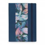 BERGSON. Caderno capa dura em cart&atilde;o e em PU t&eacute;rmico - Azul