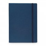 BERGSON. Caderno capa dura em cart&atilde;o e em PU t&eacute;rmico - Azul