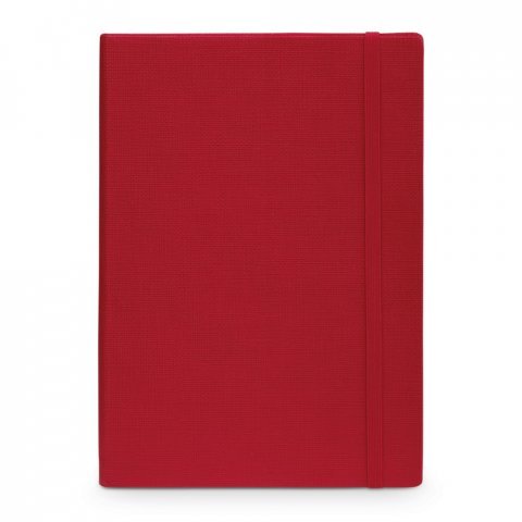 BERGSON. Caderno capa dura em cart&atilde;o e em PU t&eacute;rmico - Vermelho