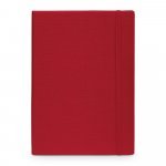 BERGSON. Caderno capa dura em cart&atilde;o e em PU t&eacute;rmico - Vermelho
