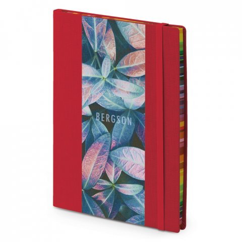 BERGSON. Caderno capa dura em cart&atilde;o e em PU t&eacute;rmico - Vermelho