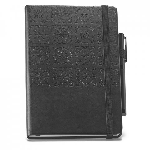 TILES NOTEBOOK. Caderno TILES A5 em C.sint&eacute;tico - Preto