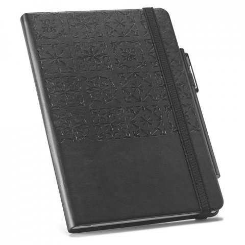 TILES NOTEBOOK. Caderno TILES A5 em C.sint&eacute;tico - Preto