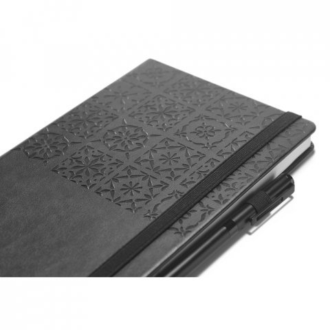 TILES NOTEBOOK. Caderno TILES A5 em C.sint&eacute;tico - Preto