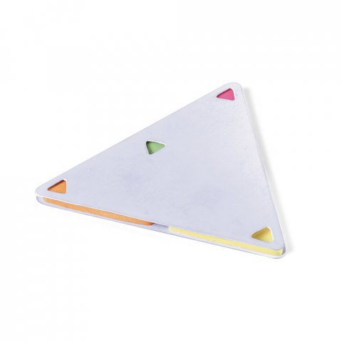 FAULKNER. 4 blocos adesivados triangulares - Branco