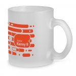 KENNY II. Caneca em vidro com efeito fosco (340 mL) - Branco