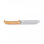 BOTTURA. Kit churrasco em estojo de bambu com 6 pe&ccedil;as em a&ccedil;o inox e bambu - Natural