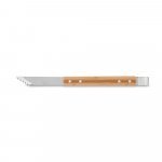 BOTTURA. Kit churrasco em estojo de bambu com 6 pe&ccedil;as em a&ccedil;o inox e bambu - Natural
