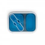 DILL. Marmita herm&eacute;tica retr&aacute;til em silicone e PP (480 e 760 mL) - Azul royal