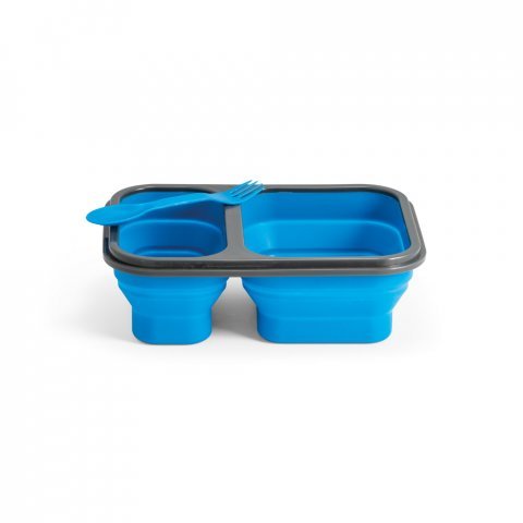DILL. Marmita herm&eacute;tica retr&aacute;til em silicone e PP (480 e 760 mL) - Azul royal
