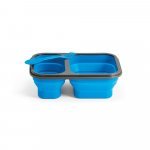 DILL. Marmita herm&eacute;tica retr&aacute;til em silicone e PP (480 e 760 mL) - Azul royal