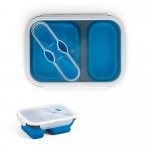 DILL. Marmita herm&eacute;tica retr&aacute;til em silicone e PP (480 e 760 mL)