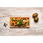 MUSTARD. Travessa em bambu indicada para servir alimentos