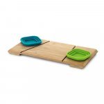 PAPRIKA. Base de mesa em bambu com 2 potes retr&aacute;teis em silicone - Sortido