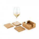 GAUTHIER. Conjunto de 4 porta copos em bambu - Natural
