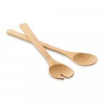 SALVY. Conjunto de 2 talheres para salada em bambu - Natural