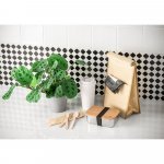 SHINO. Lancheira. Marmita em a&ccedil;o inox e tampa em bambu 800 mL