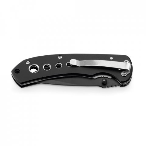NINJA. Canivete em a&ccedil;o inox e metal com fecho de seguran&ccedil;a - Preto