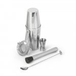 BRAMBLE. Set de coquetel com 6 pe&ccedil;as em a&ccedil;o inox - Cromado