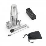 BRAMBLE. Set de coquetel com 6 pe&ccedil;as em a&ccedil;o inox