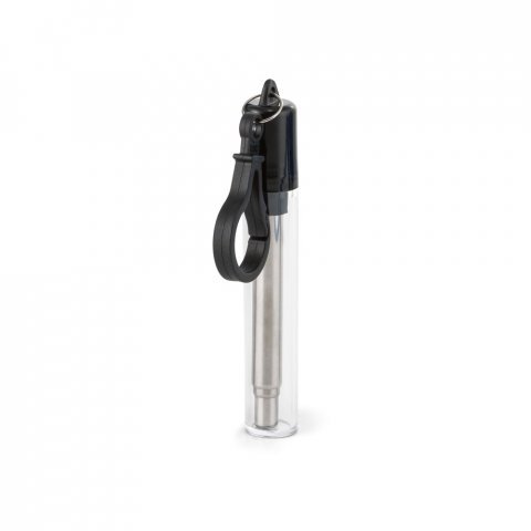 ZAMBA. Conjunto de canudo em a&ccedil;o inox e escova de limpeza - Preto