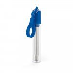 ZAMBA. Conjunto de canudo em a&ccedil;o inox e escova de limpeza - Azul