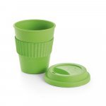 CUPPA. Copo de viagem em fibra de bambu (60%) e PP (40%) com tampa - Verde claro