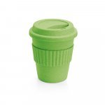 CUPPA. Copo de viagem em fibra de bambu (60%) e PP (40%) com tampa - Verde claro