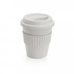 CUPPA. Copo de viagem em fibra de bambu (60%) e PP (40%) com tampa - Cinza claro