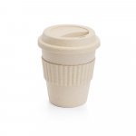 CUPPA. Copo de viagem em fibra de bambu (60%) e PP (40%) com tampa - Natural claro