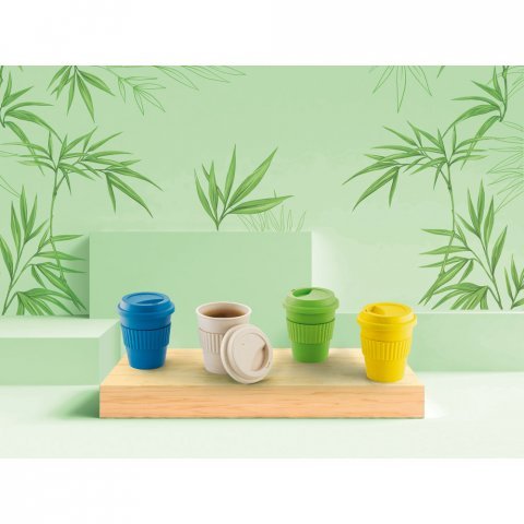 CUPPA. Copo de viagem em fibra de bambu (60%) e PP (40%) com tampa