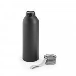 RIO. Squeeze em alum&iacute;nio com tira em silicone (660 mL) - Preto