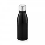 BEANE. Squeeze em alum&iacute;nio com tampa em a&ccedil;o inox (500 mL) - Preto