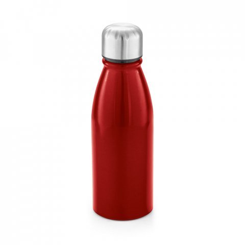 BEANE. Squeeze em alum&iacute;nio com tampa em a&ccedil;o inox (500 mL) - Vermelho