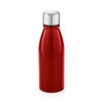 BEANE. Squeeze em alum&iacute;nio com tampa em a&ccedil;o inox (500 mL) - Vermelho