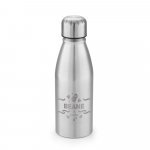 BEANE. Squeeze em alum&iacute;nio com tampa em a&ccedil;o inox (500 mL) - Cromado satinado