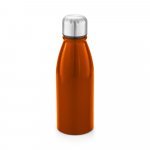 BEANE. Squeeze em alum&iacute;nio com tampa em a&ccedil;o inox (500 mL) - Laranja