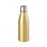 BEANE. Squeeze em alum&iacute;nio com tampa em a&ccedil;o inox (500 mL) - Dourado satinado