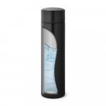 ROSSI. Garrafa em a&ccedil;o inox de parede dupla t&eacute;rmica, isolada a v&aacute;cuo com term&ocirc;metro digital (450 mL) - Preto