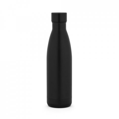 BUFFON. Garrafa em a&ccedil;o inox de parede dupla t&eacute;rmica, isolada a v&aacute;cuo (500 mL) - Preto