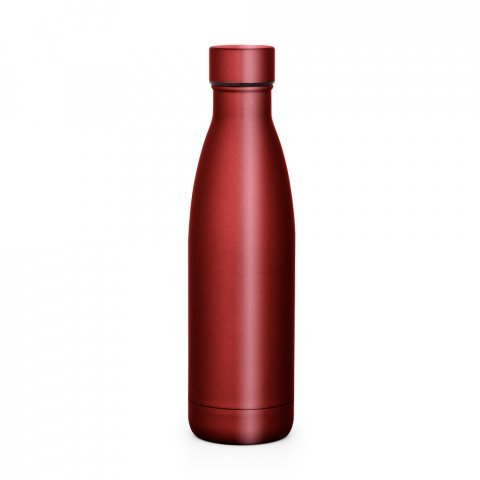 BUFFON. Garrafa em a&ccedil;o inox de parede dupla t&eacute;rmica, isolada a v&aacute;cuo (500 mL) - Vermelho