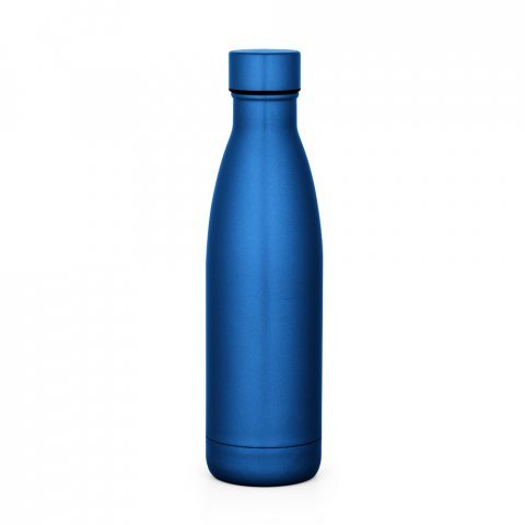 BUFFON. Garrafa em a&ccedil;o inox de parede dupla t&eacute;rmica, isolada a v&aacute;cuo (500 mL) - Azul royal