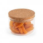 SPICE 380. Frasco em vidro borosilicato com tampa de corti&ccedil;a 380 mL - Natural