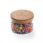 SPICE 380. Frasco em vidro borosilicato com tampa de corti&ccedil;a 380 mL - Natural
