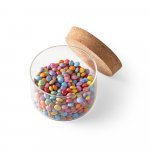 SPICE 380. Frasco em vidro borosilicato com tampa de corti&ccedil;a 380 mL - Natural