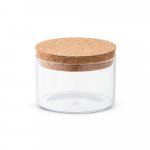 SPICE 380. Frasco em vidro borosilicato com tampa de corti&ccedil;a 380 mL - Natural
