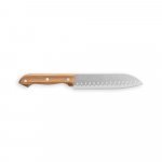 KOERPER. Kit churrasco em caixa bambu com 4 utens&iacute;lios em a&ccedil;o inox e bambu - Natural