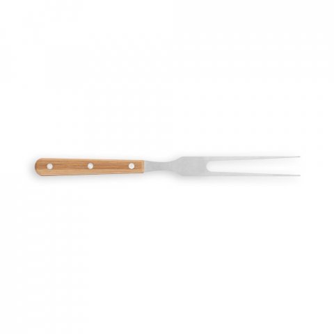 KOERPER. Kit churrasco em caixa bambu com 4 utens&iacute;lios em a&ccedil;o inox e bambu - Natural