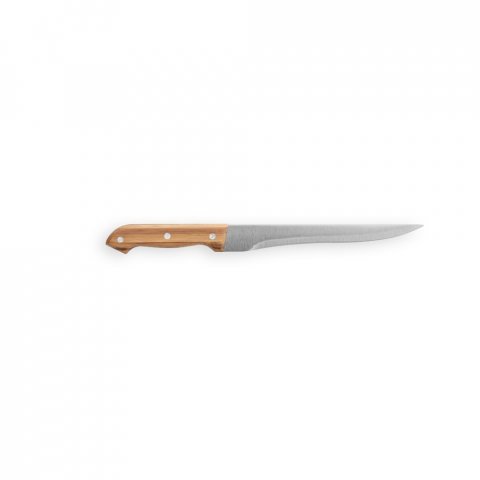 KOERPER. Kit churrasco em caixa bambu com 4 utens&iacute;lios em a&ccedil;o inox e bambu - Natural